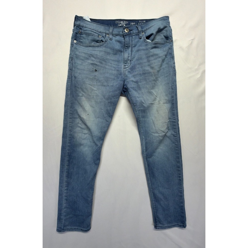 Denizen From Levi's Jeans Mens Fits 36x32 Blue Denim Stretch 286 Slim Taper Fit